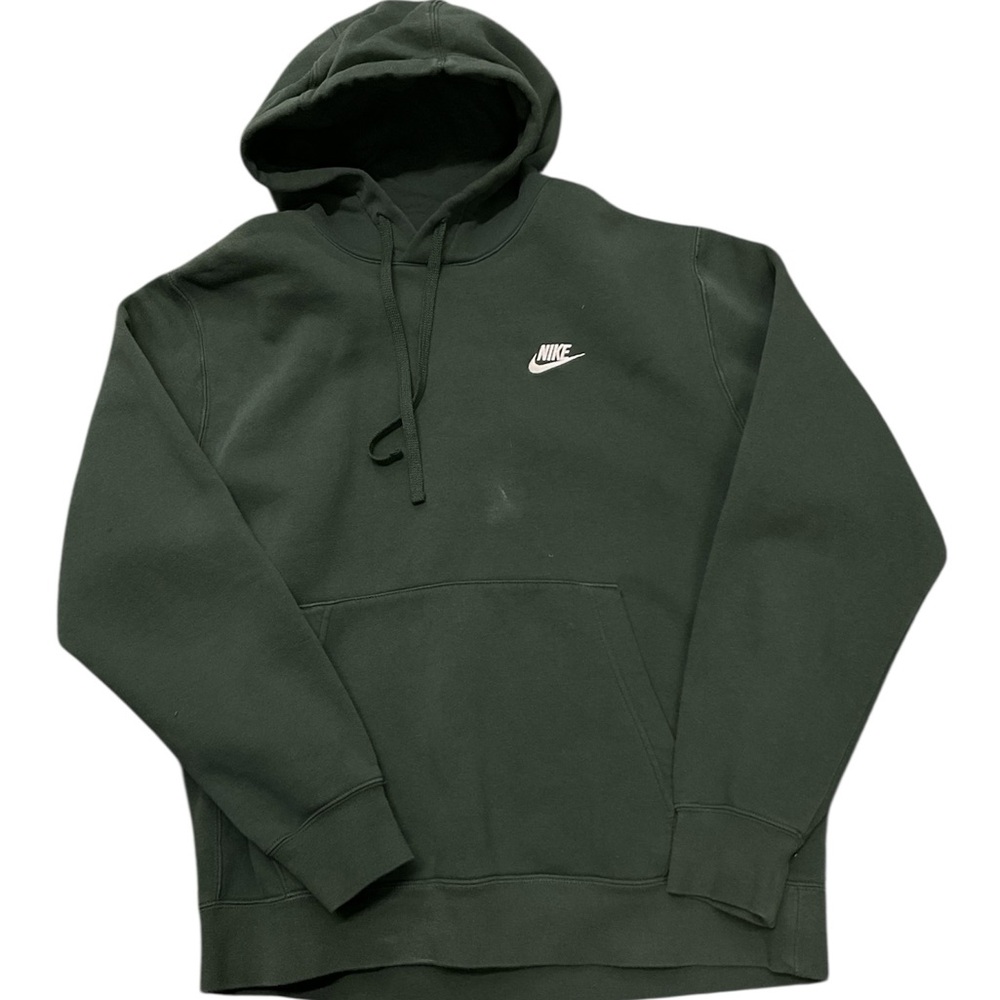 Nike Men's Dark Green Hoodie size DM